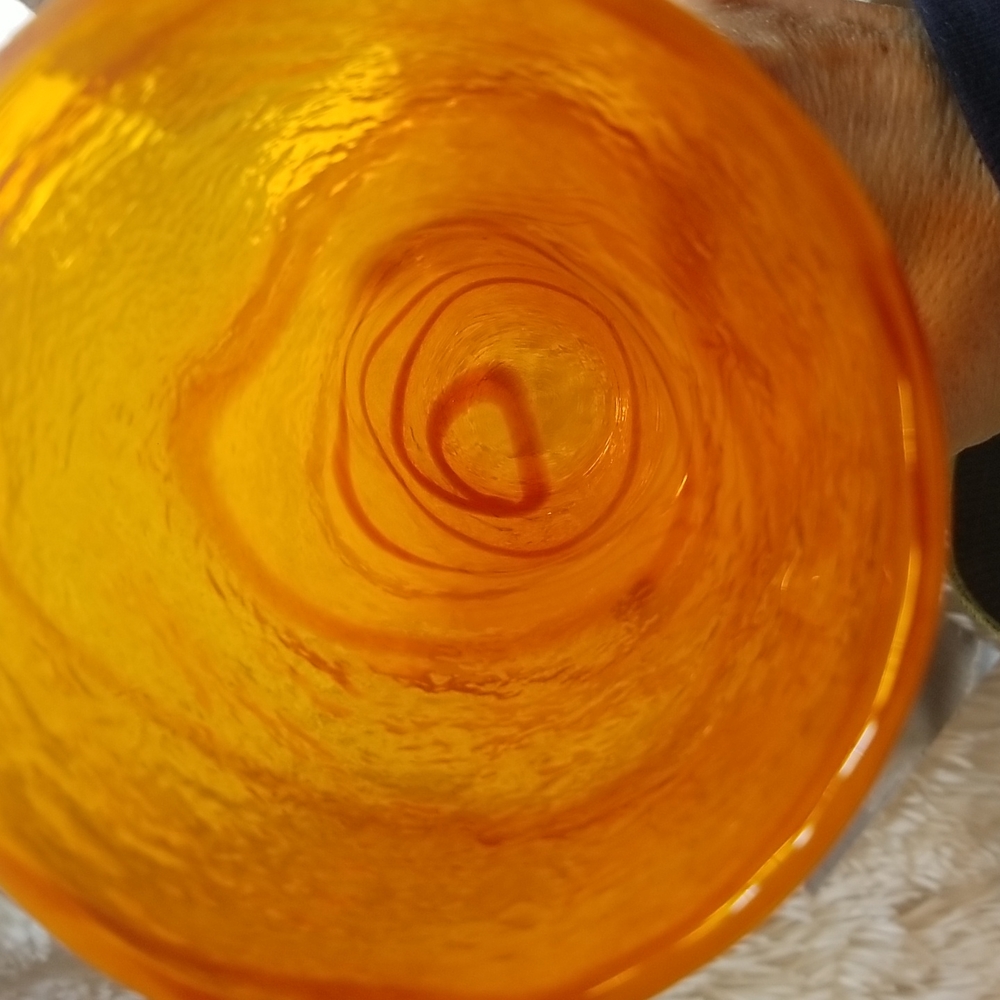 Hand Blown Orange & Red Swirl Large Tumblers - Picture 8 of 11